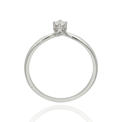 Fehér arany gyűrű 53-as méret (B47891)